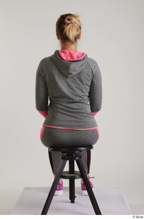 Mia Brown  1 dressed grey hoodie grey leggings pink…